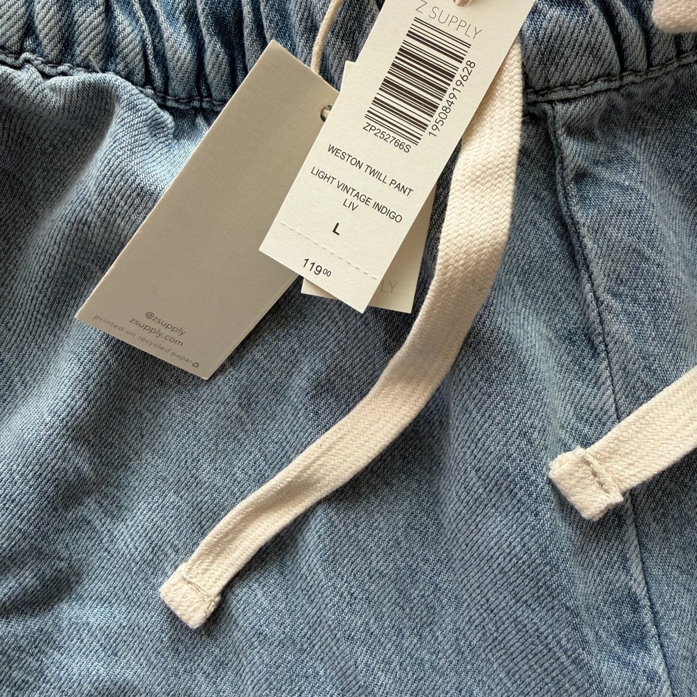 Z Supply Weston Light Blue Denim Pants - Picture 6 of 6